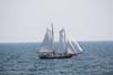 Old sailingboat under way off Toronto Island