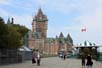 Québec city, boardwalk and Château Fontenac above the St. Lawrence